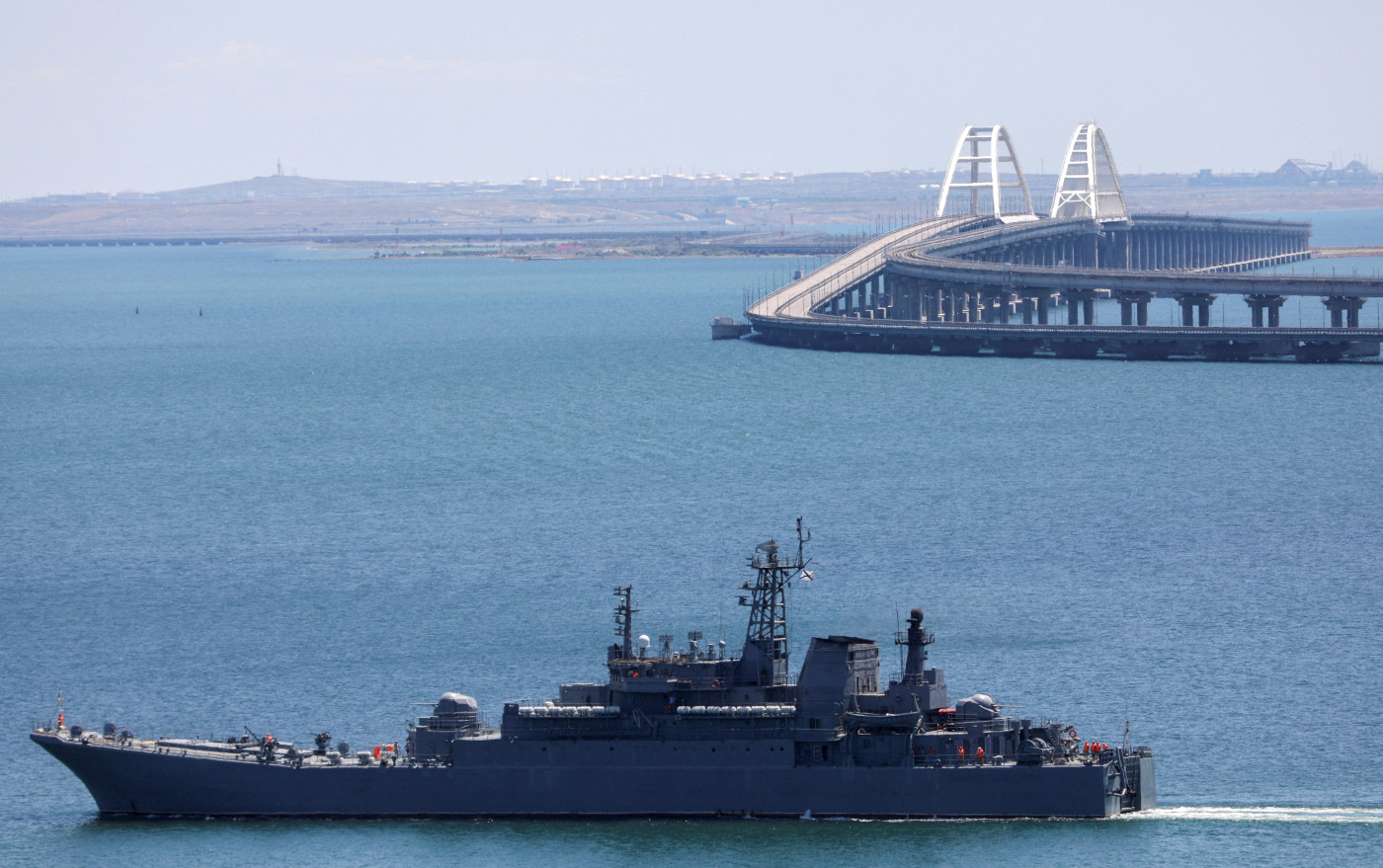 Ukraine military says it hit Zalyv shipyard in Russian-annexed Crimea