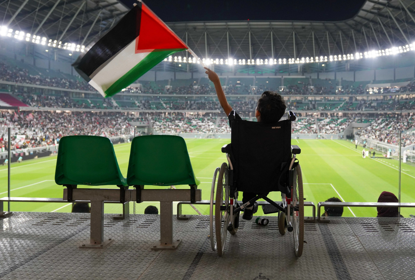 ‘No place for genocide’: Qatar football fans stand for Gaza against Israel