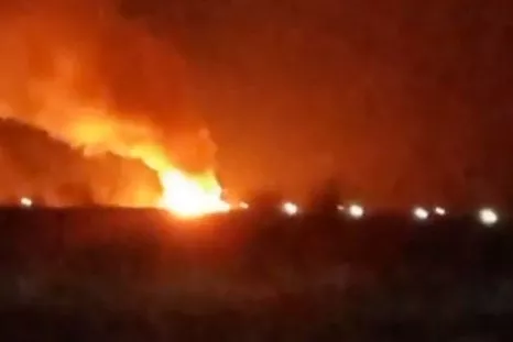 Video Shows Sparks, Blasts as Fire Engulfs Military Base in Southern Russia