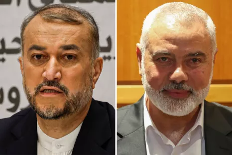 Iran Minister Hugs Hamas Chief After Threatening Israel With "Earthquake"