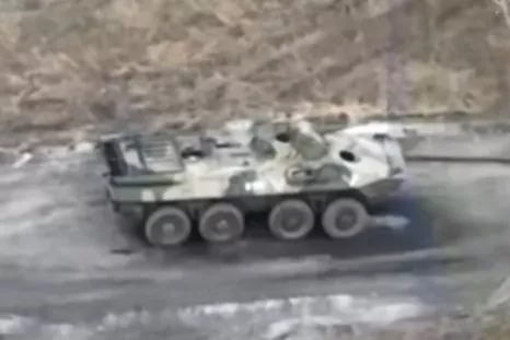 'Limited Edition' Russian BTR-90 Seen Abandoned in Destroyed Vehicle Column