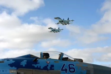 Ukraine Su-27 Fighter Jet Engages 'Russian Target' in Rare Intercept Video