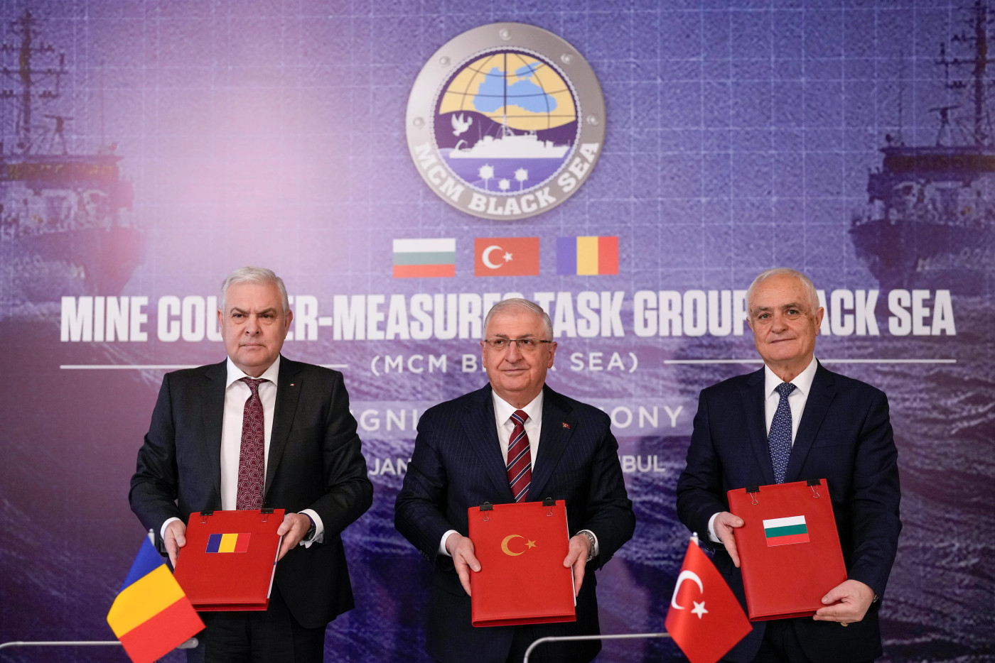 NATO allies Turkey, Romania, Bulgaria sign deal to clear Black Sea mines