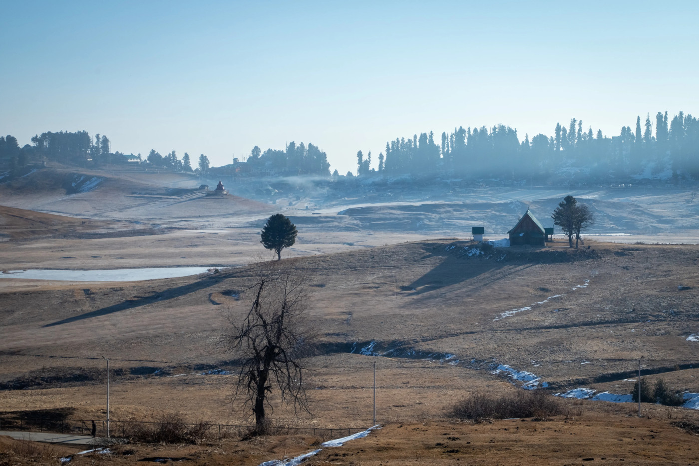 ‘Sitting back without work’: Kashmir’s snowless ski slopes hit livelihoods