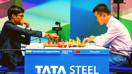 Praggnanandhaa defeats world champion Ding Liren at Tata Steel Masters to become India No 1