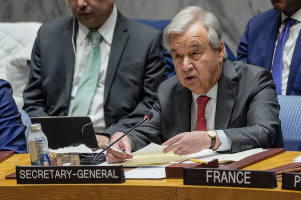 UN chief warns that Israel’s rejection of a two-state solution threatens global peace