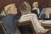 Former President Donald Trump walks out of court during closing arguments of defamation trial