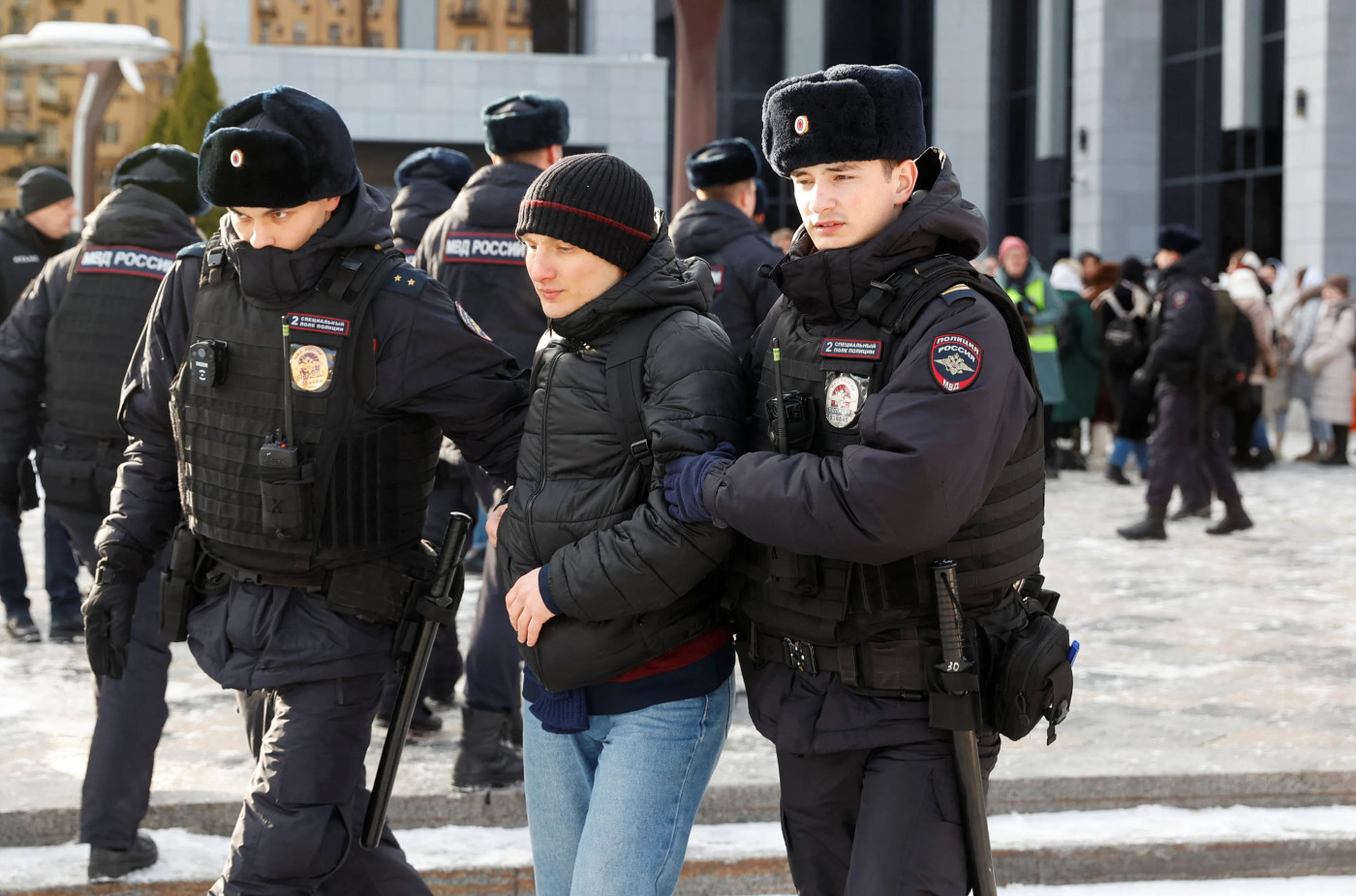 People detained at Russia protest calling for troops to return from Ukraine