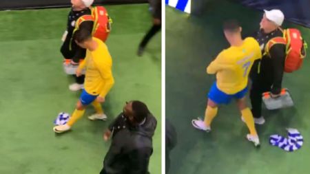 WATCH: Angry at fan, Cristiano Ronaldo’s obscene gesture with Al-Hilal shirt after losing Riyadh Season Cup