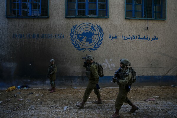 Israel unveils tunnels underneath Gaza City headquarters of UN agency for Palestinian refugees