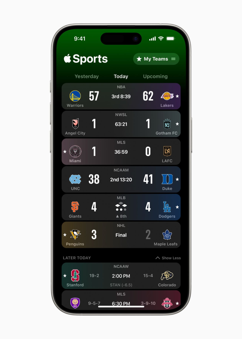 Apple releases free new sports app for iPhone