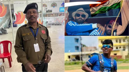 India versus England: Standing guard at Ranchi airport is father of first tribal cricketer with an IPL contract