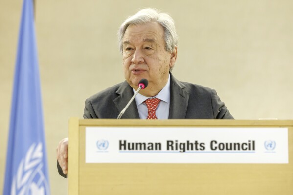 UN’s secretary general warns the world is becoming ‘less safe by the day’