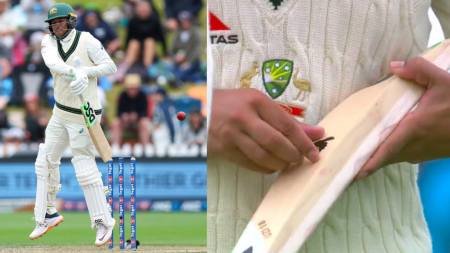 Usman Khawaja forced to remove banned dove sticker on bat during Australia vs New Zealand Test