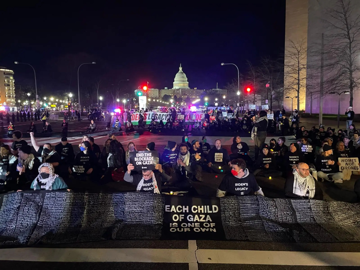 ‘State of the Union is genocide’: Gaza protesters challenge Biden speech