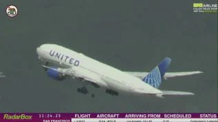 United Airlines plane makes safe emergency landing in LA after losing tyre during takeoff