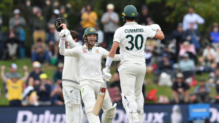 80-5 to 281-7: Carey, Cummins, Marsh extend New Zealand’s 31-year wait for home Test win against Australia