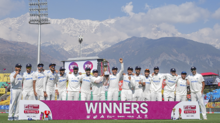 What is the statistical significance of India’s win over England in the Dharamsala Test?