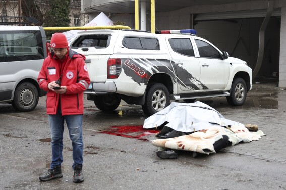 A Russian missile strike kills at least 14 people in southern Ukraine