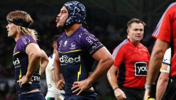 NRL: Melbourne Storm half Jahrome Hughes suspended for pushing referee during win over NZ Warriors