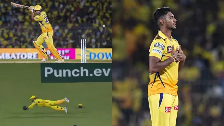 CSK vs GT Emotional Rollercoaster: Comical fielding error, usual adulation for MS Dhoni, destruction from ‘Yuvraj Singh lite’