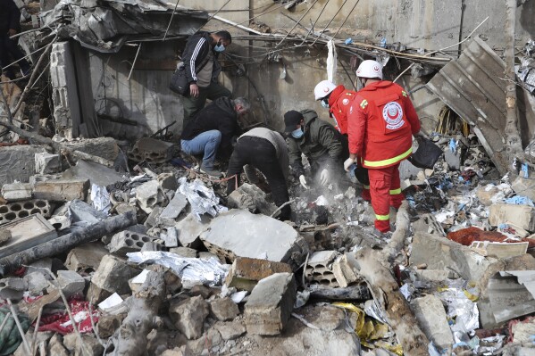 The Latest | Israeli strikes kill 16 in south Lebanon, including paramedics