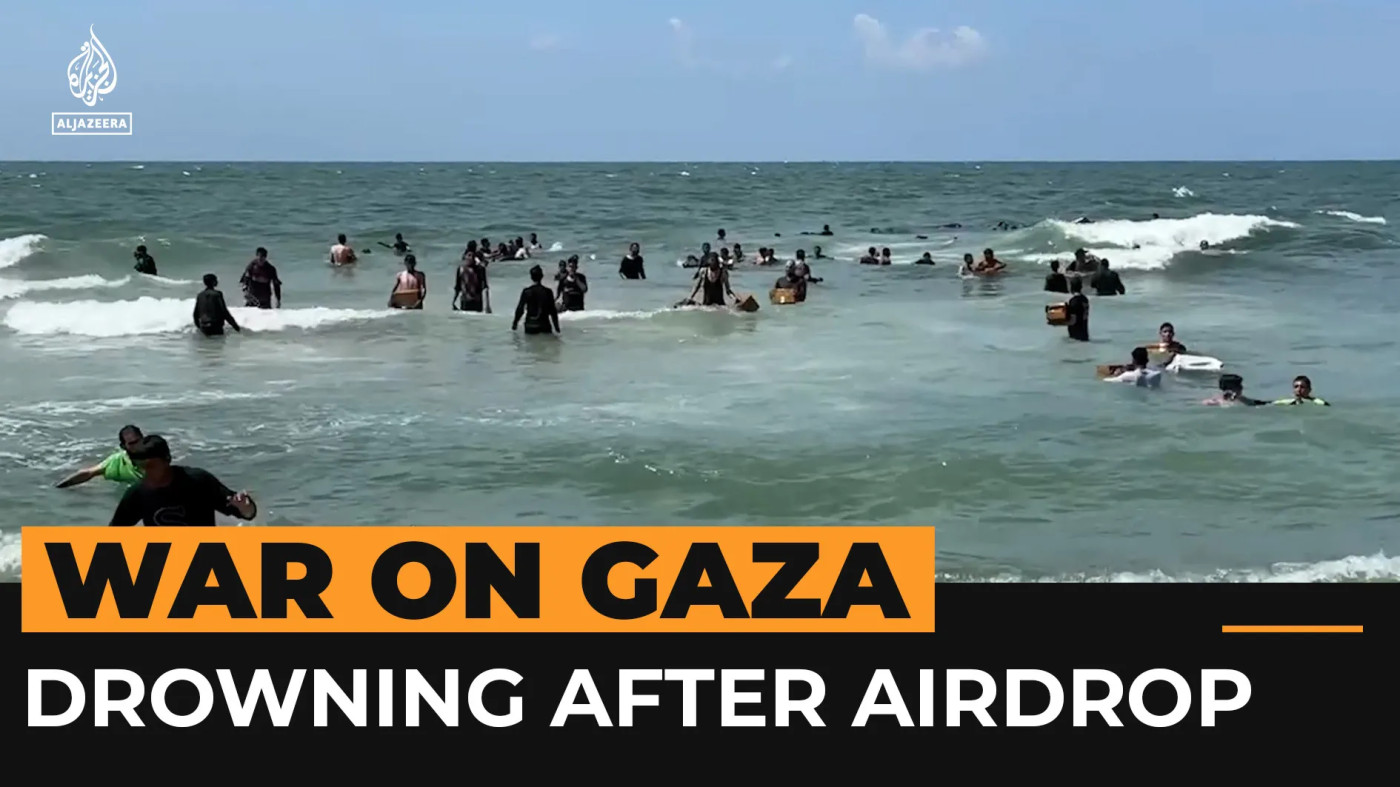 In Gaza, Palestinians drown in desperate attempt to get aid dropped in sea