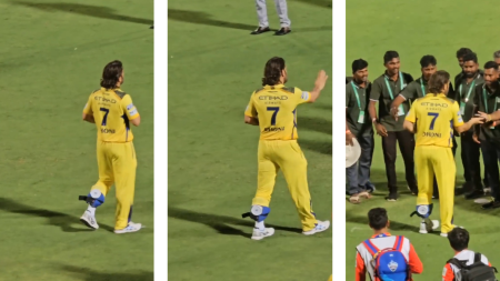 MS Dhoni: What was that thing strapped on CSK star’s ankle after Delhi game?