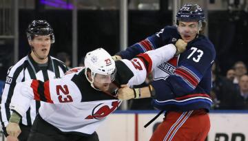 Ice hockey: Eight players ejected after all-in NHL fight breaks out between New Jersey Devils, New York Rangers