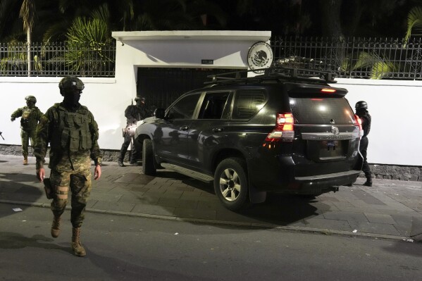 Mexico severs diplomatic ties with Ecuador after police storm its embassy to arrest politician