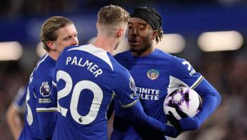 Football: Player scuffle overshadows Chelsea's English Premier League destruction of Everton