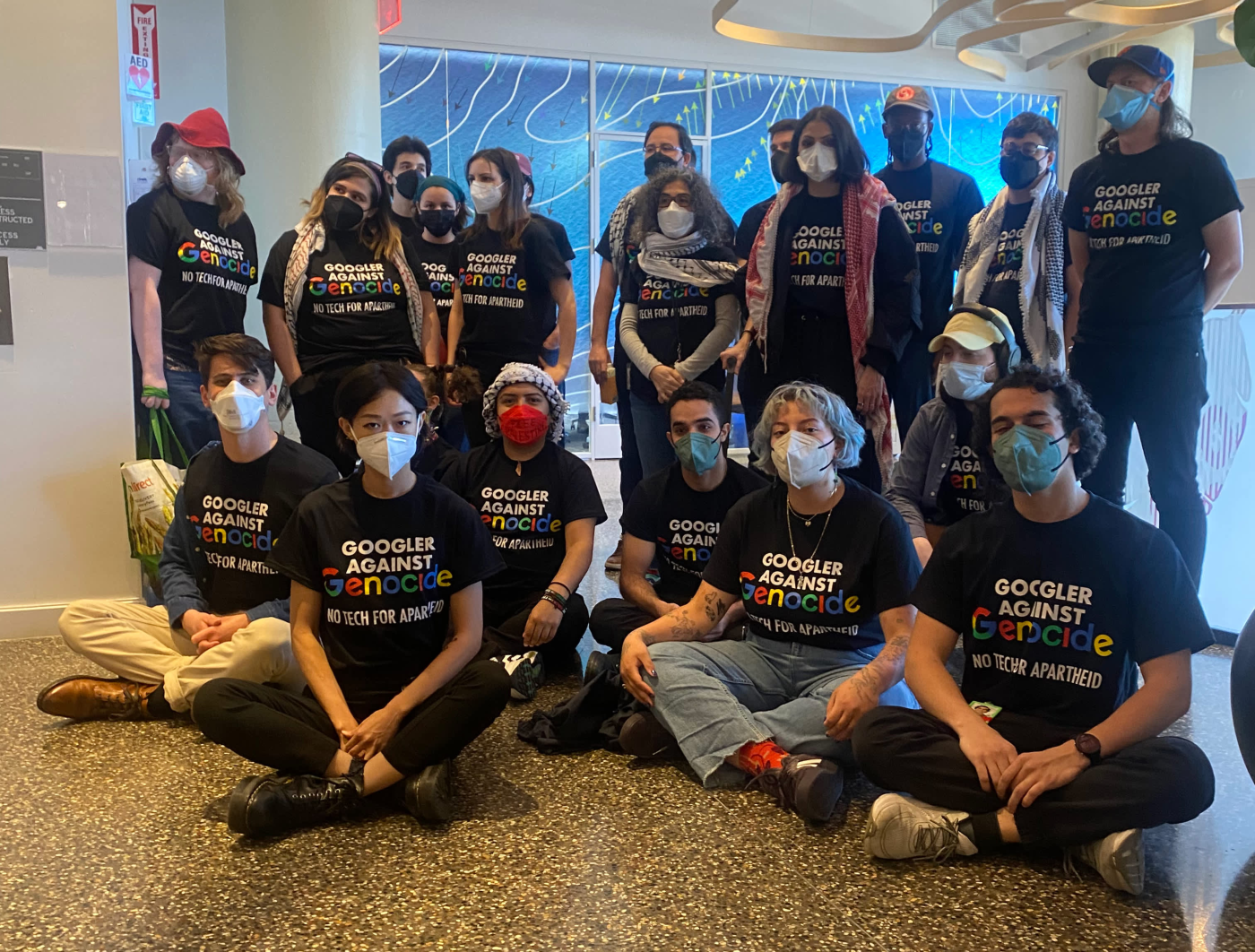 Google workers arrested after nine-hour protest in cloud chief's office