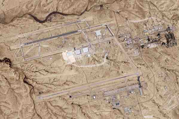 Satellite image analyzed by  shows damage after Iranian attack on Israeli desert air base