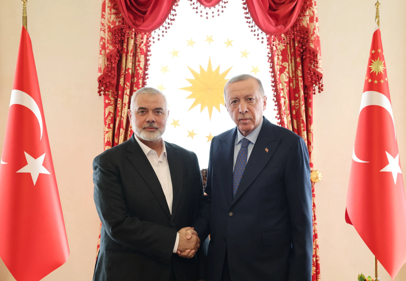 Turkey’s Erdogan urges Palestinian unity after meeting Hamas chief