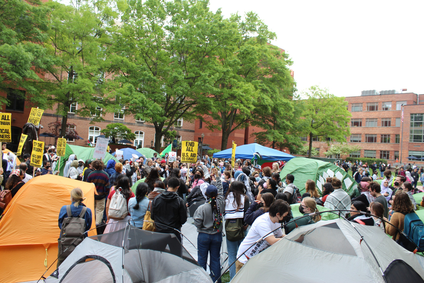 Blocks from the White House, US students stand steadfast with Gaza