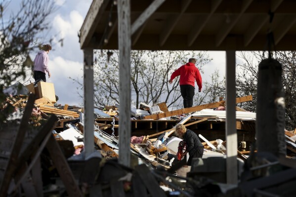 Tornadoes collapse buildings and level homes in Nebraska and Iowa