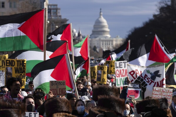 Thousands are expected to rally on Washington’s National Mall in support of Palestinian rights