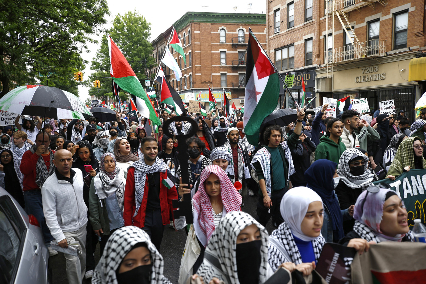 New York police violently arrest pro-Palestine protesters marking Nakba