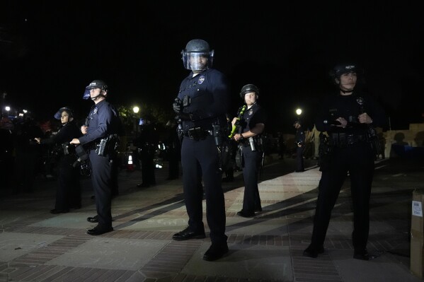 UCLA police arrest young man for alleged felony assault in attack on pro-Palestinian encampment