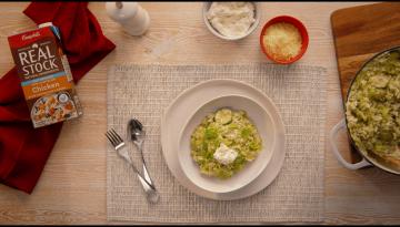 Elevate your weeknight dinner game with a creamy Pesto and Zucchini Risotto