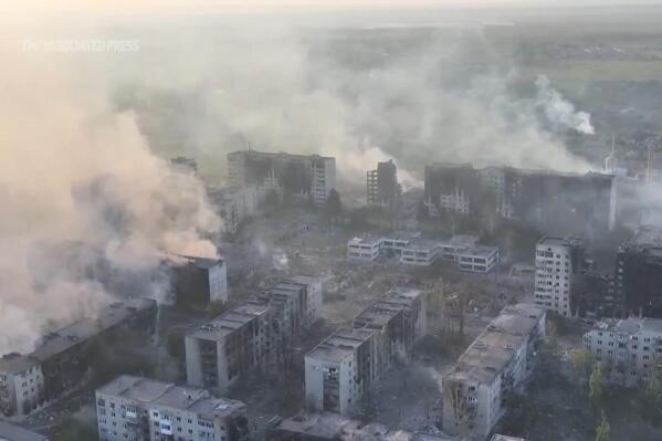 Rare drone video shows scale of destruction in Vovchansk, Ukraine’s embattled front line town