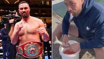 Boxing: Kiwi heavyweight Joseph Parker has social media retching as he eats raw fish from bucket