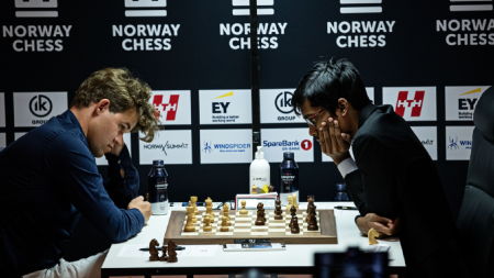 ‘Pragg defended well’: Magnus Carlsen after needing Armageddon to defeat Praggnanandhaa