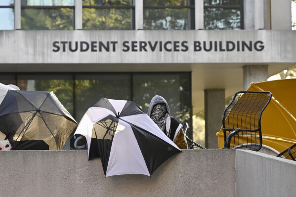 Pro-Palestinian protesters take over Cal State LA building, leaving damage and graffiti