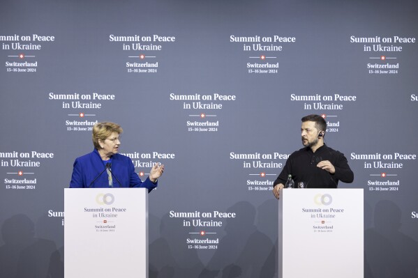 Zelenskyy eyes ‘history being made’ at Swiss-hosted Ukraine peace conference. But Russia is absent