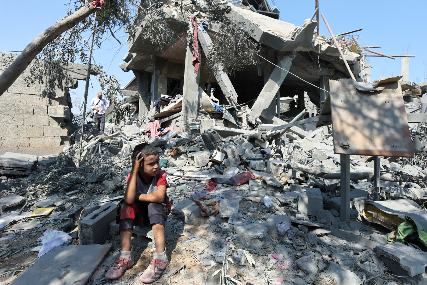 Dozens of Palestinians killed in Israeli air raid on Gaza encampment