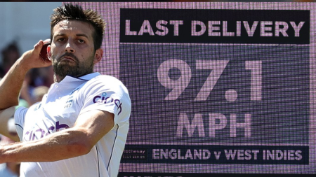 ENG vs WI: Mark Wood bowls fastest Test over by England bowler at home, records 156.26 kmph ball