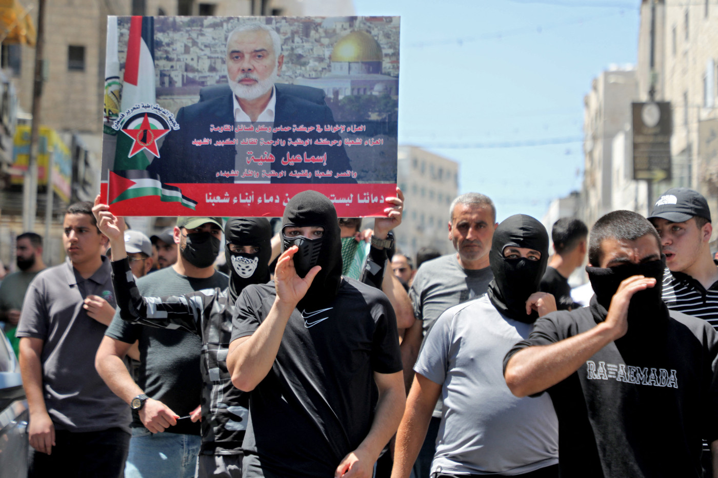 Palestinians in the occupied West Bank protest against Haniyeh’s killing