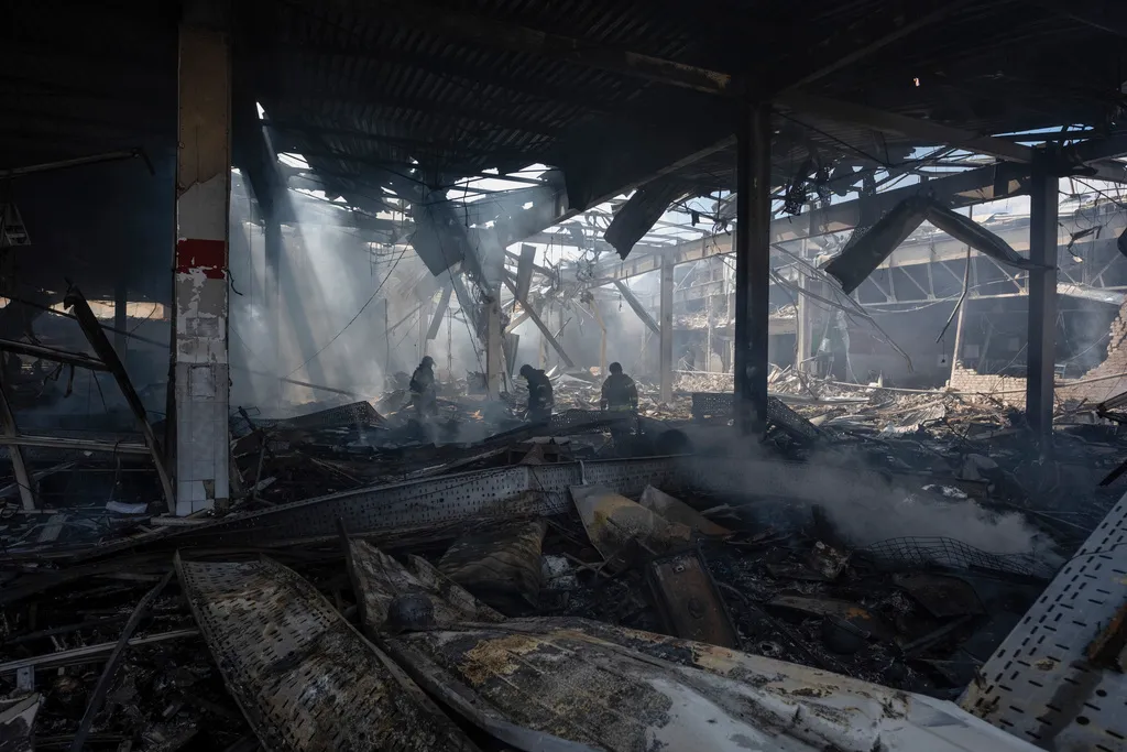 Russian attack on Ukrainian supermarket kills 14, officials say