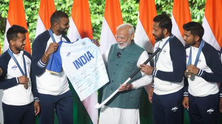 Prime Minister Narendra Modi meets Indian Olympians